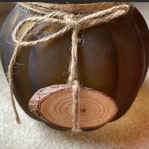 Fall decor candle vase holder brown